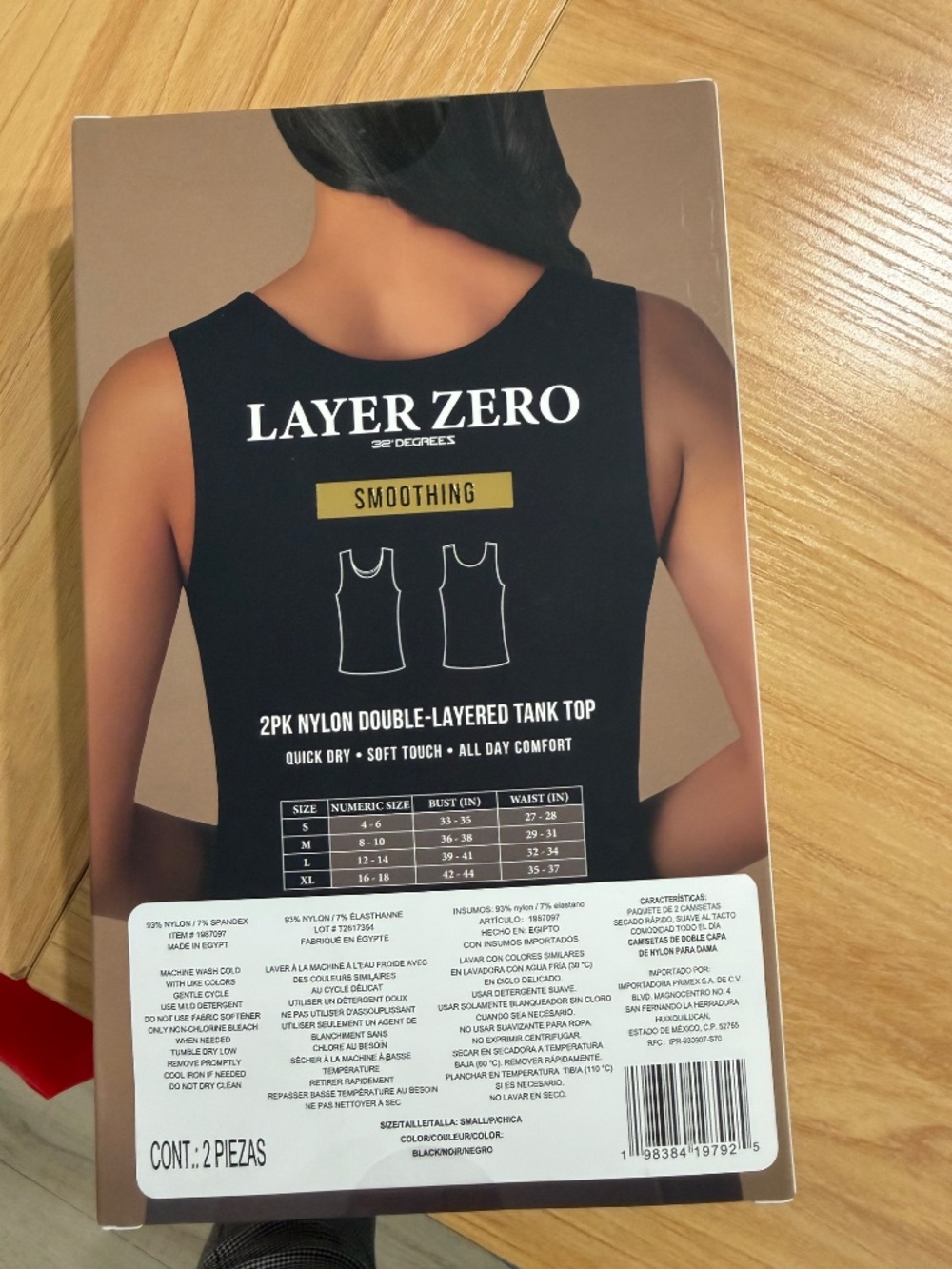 Layer Zero By 32 Degrees Womens 2 Pack Smoothing Double Layer Nylon Stretch Tops - Picture 6 of 6